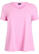 T-shirt basic uni en coton, Rose, Packshot image number 0