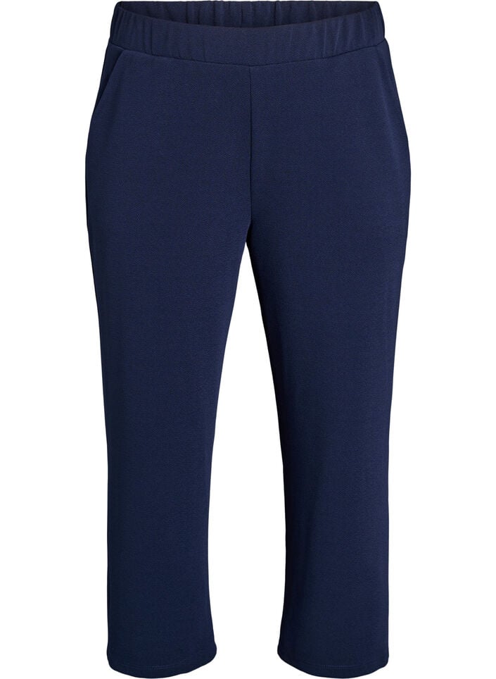 Losse broek met 7/8 lengte, Blauw, Packshot image number 0