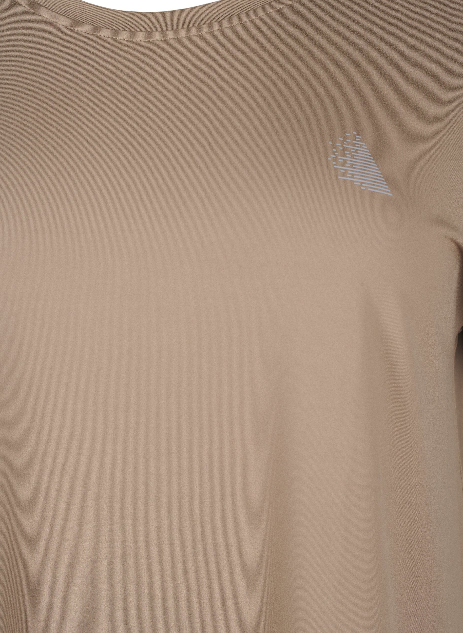 ZizziEffen gekleurd T-shirt voor sporten, Beige, Packshot image number 2
