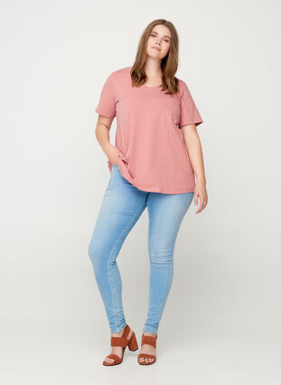 T-shirt basique, Rosa, Model image number 2