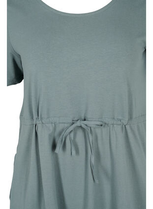 Tunique en coton à manches courtes, Balsam Green Solid, Packshot image number 2