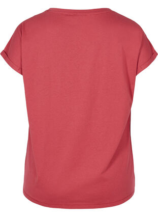 T-shirt met korte mouwen in katoen, Earth Red, Packshot image number 1