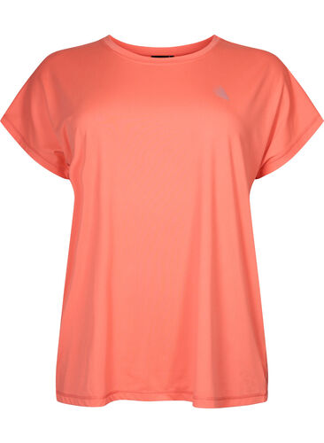 Trainings T-shirt met korte mouwen, Living Coral, Packshot image number 0