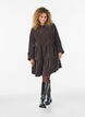 Corduroy jurk met A-lijn en opstaande kraag, Bruin, Model image number 1