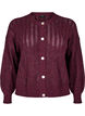Cardigan en maille ajour&eacute;e, Bordeaux fonc&eacute;, Packshot image number 0