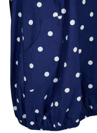 Robe en coton imprimé à manches courtes, Medieval Blue DOT, Packshot image number 3