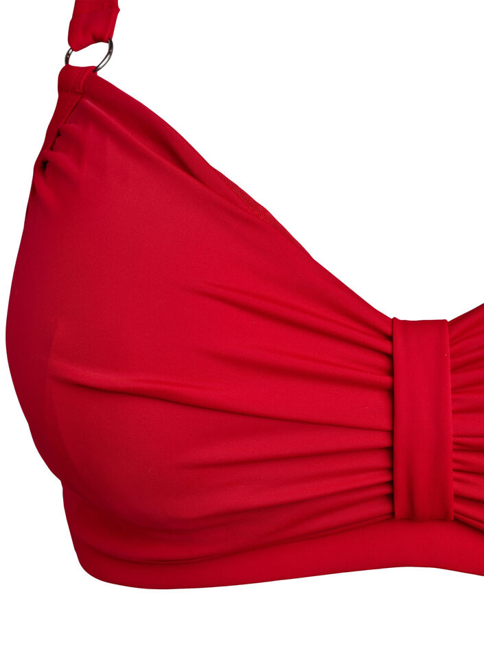 Soutien-gorge de bikini à armatures avec drapé, Rouge, Packshot image number 2