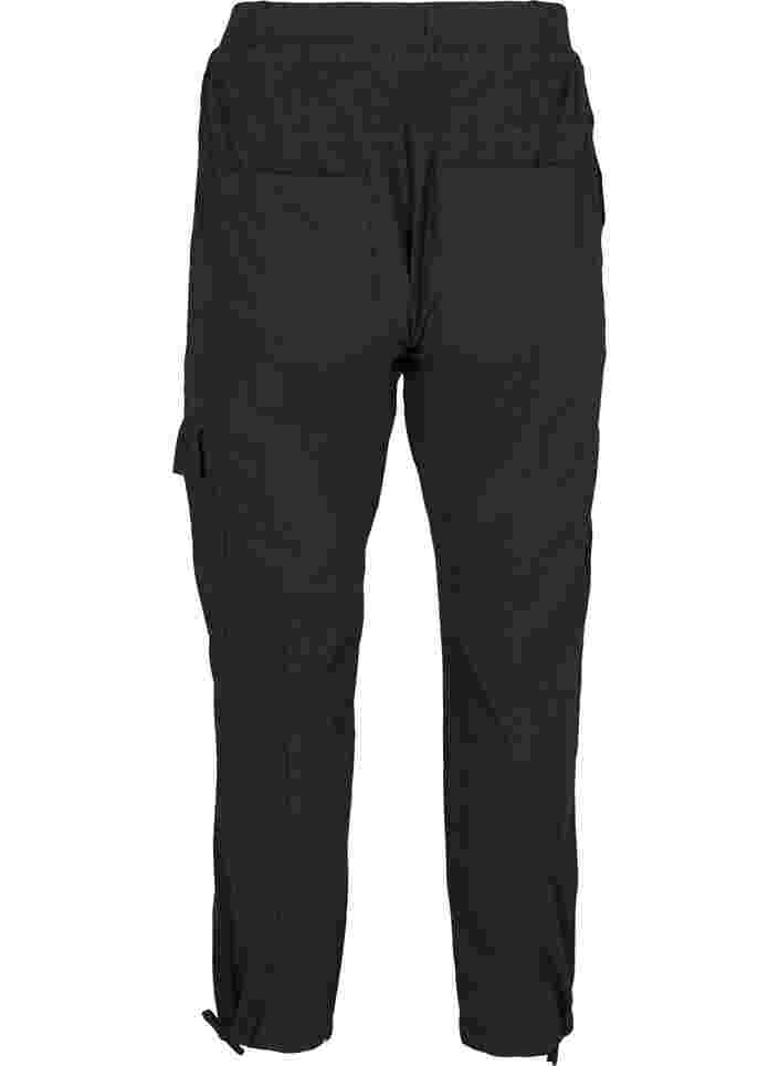 Pantalon ample en coton, Black, Packshot image number 1