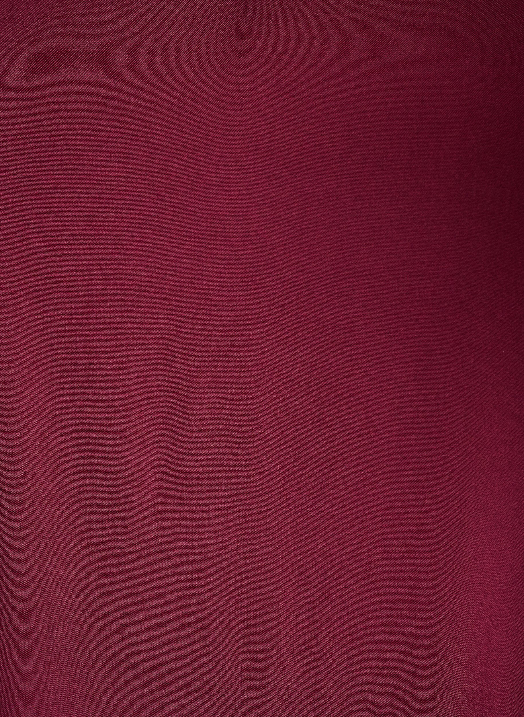 ZizziViscose blouse met V-hals en afgeronde zoom, Rood, Packshot image number 2