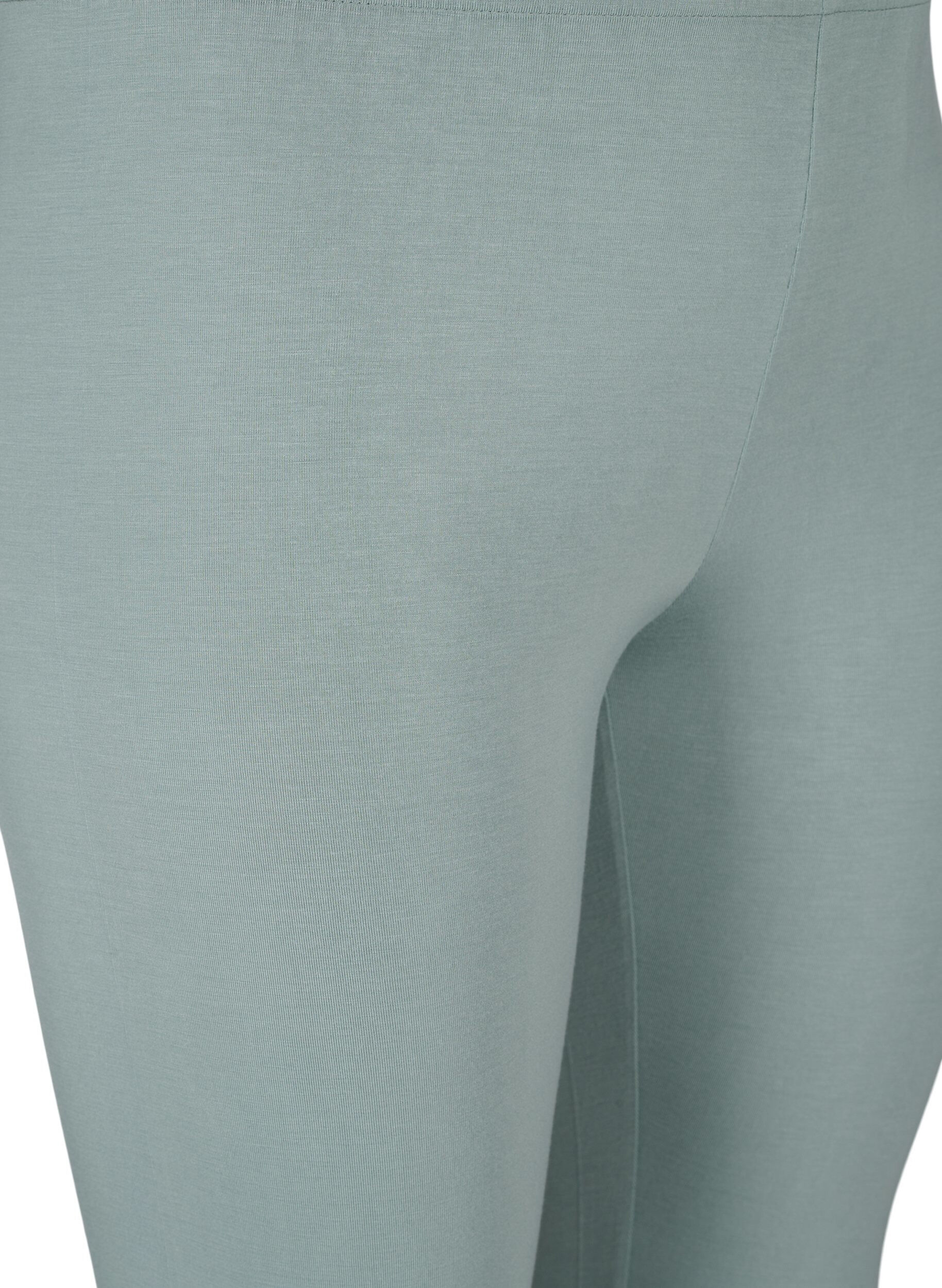 Zizzi Leggings 3/4 basiques en viscose, Vert, Packshot image number 2