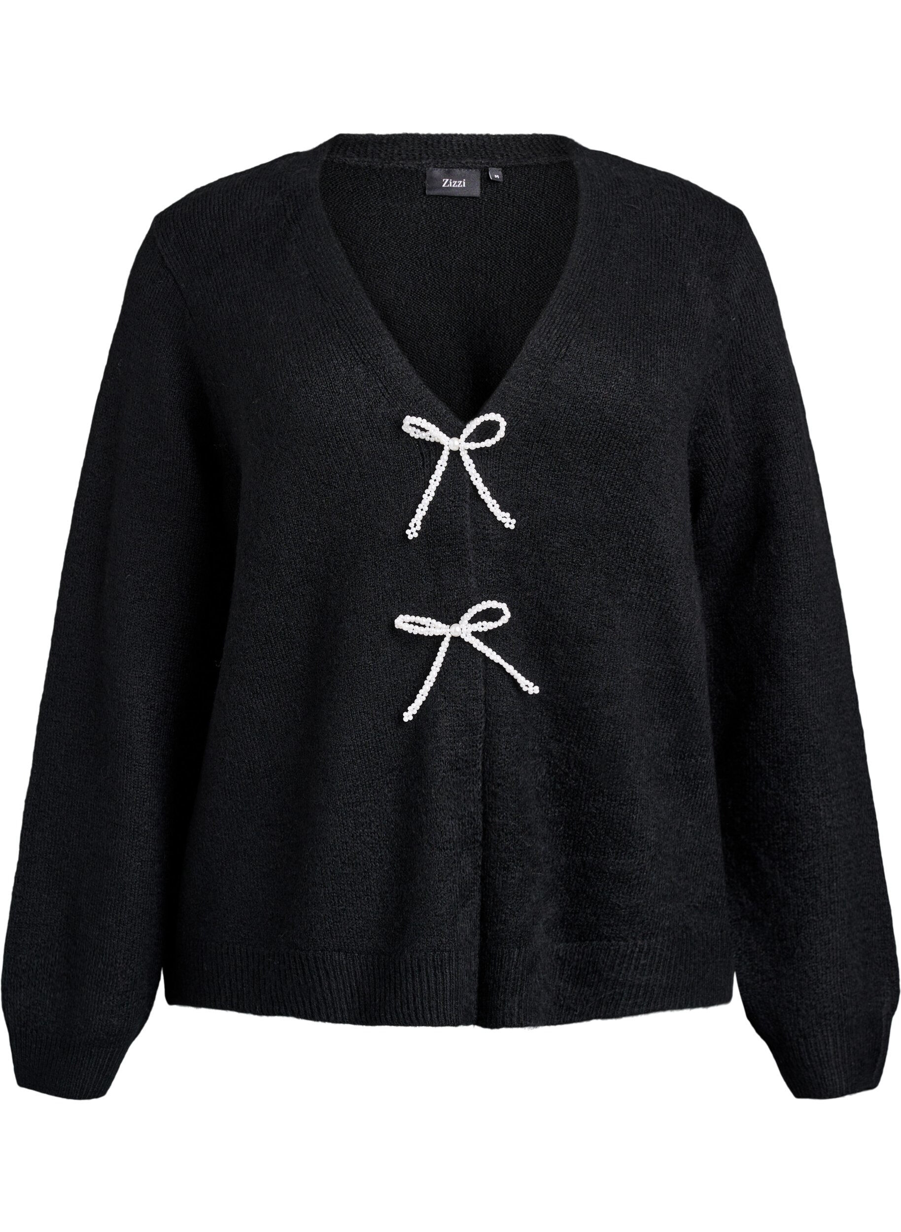 Gebreide cardigan met parelknopen