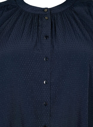 Chemise à manches courtes à motifs pointillés, Total Eclipse, Packshot image number 2