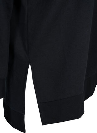 Sweatshirt met capuchon en contrasterend koord, Black, Packshot image number 3