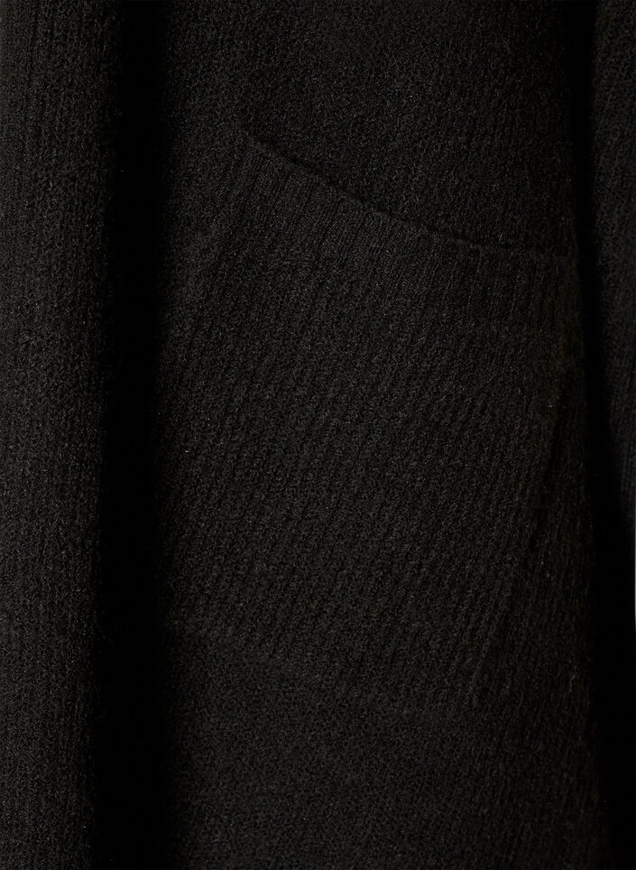 Cardigan ouvert sur le devant &agrave; manches larges, Noir, Packshot image number 3