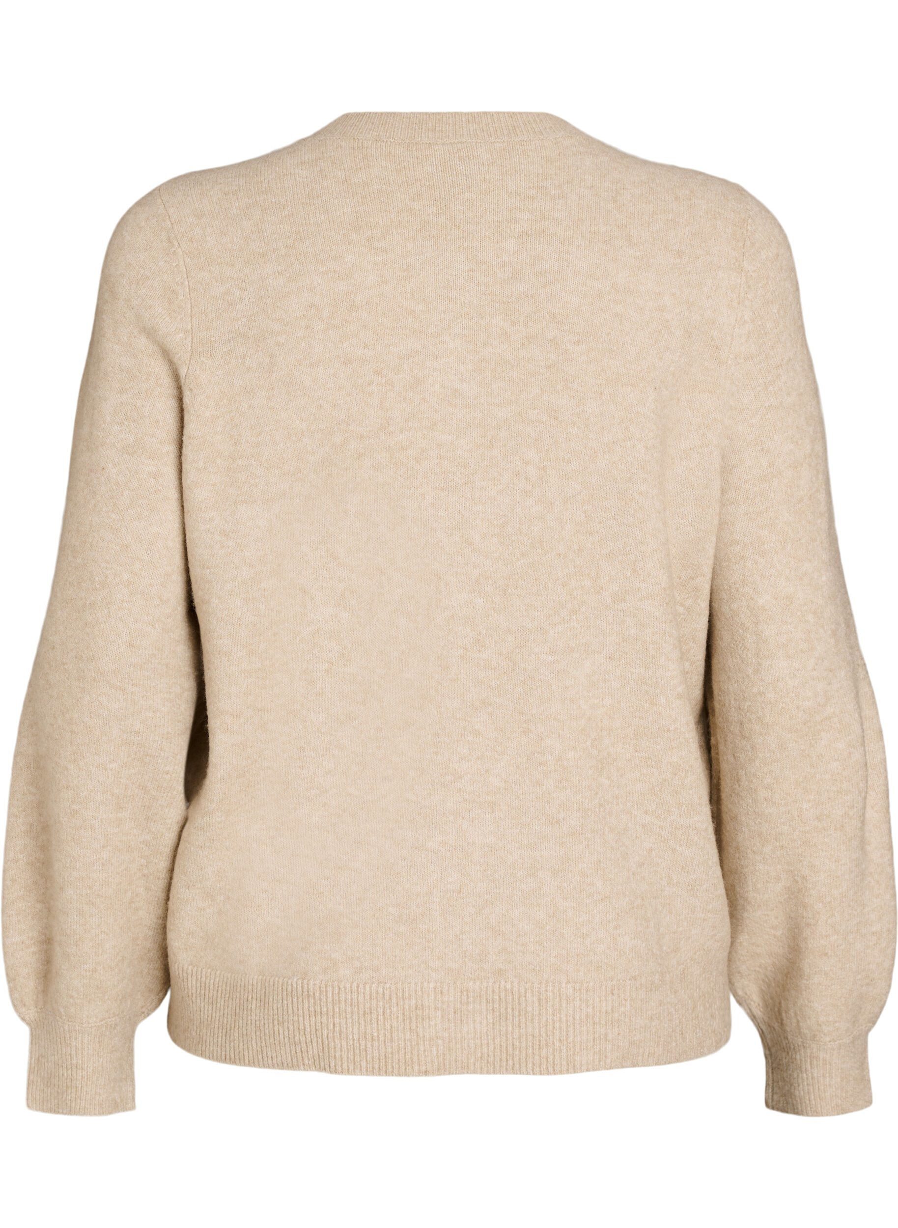 ZizziCardigan en maille douce avec boutons dor&eacute;s, Beige, Packshot image number 1