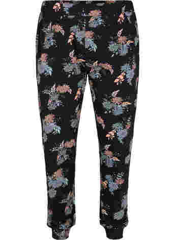 Katoenen pyjama broek met bloemenprint
