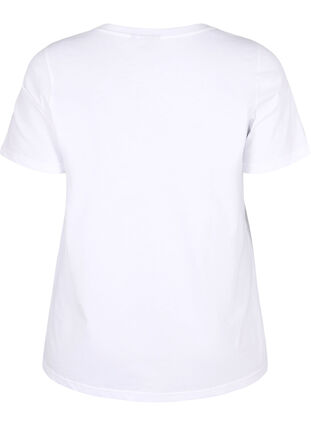 T-shirt en coton avec imprimé, Bright White COLOR, Packshot image number 1