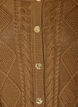 Cardigan en maille torsad&eacute;e avec boutons d&eacute;coratifs, Marron, Packshot image number 2