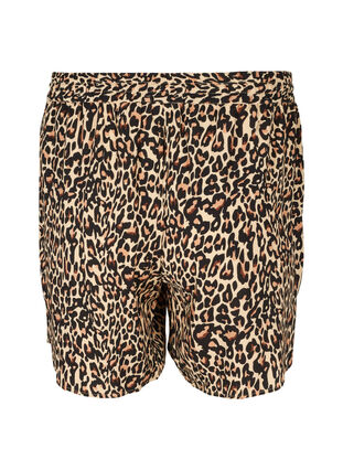 Viscose shorts met print en zakken, Leo AOP, Packshot image number 1