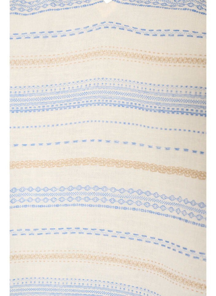 Blouse sans manches avec volants et rayures &agrave; motifs, Vanille, Packshot image number 2