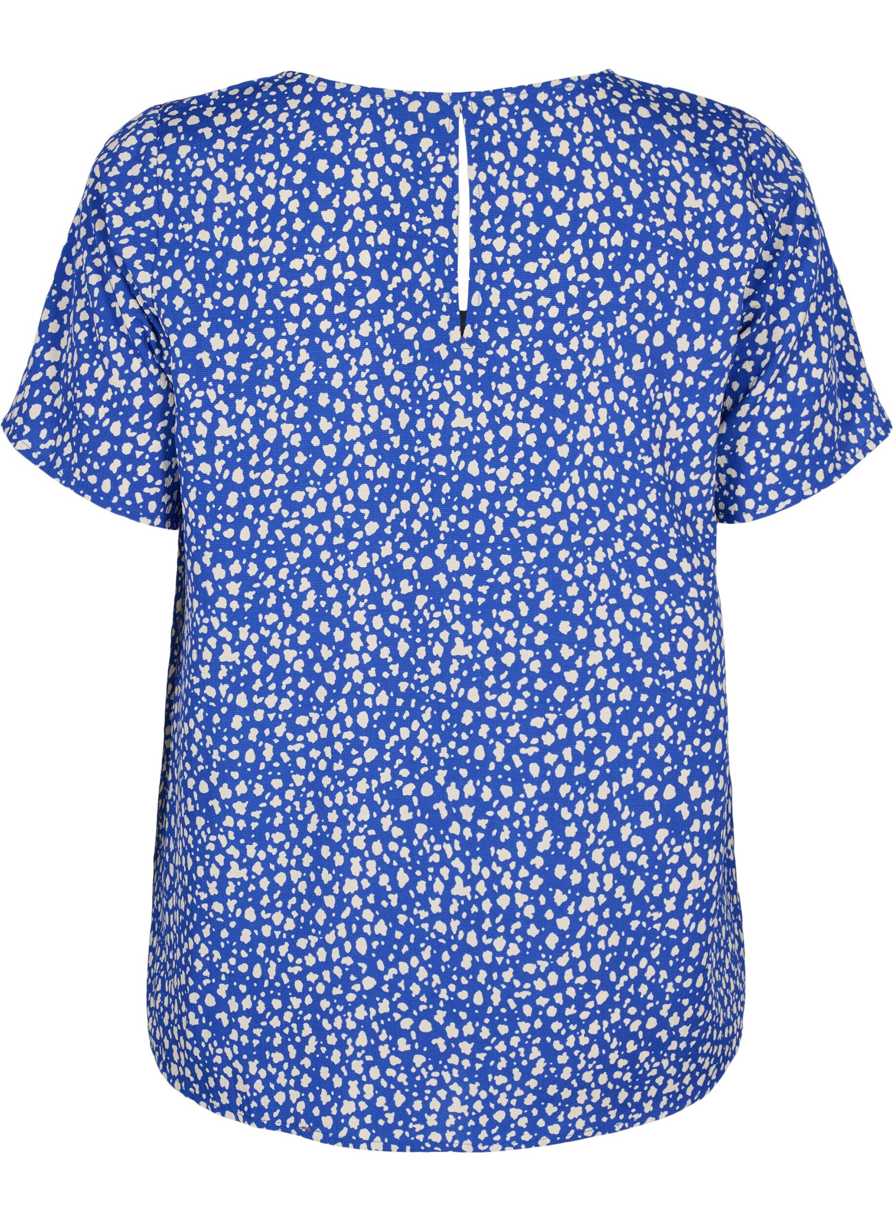 ZizziFLASH - Blouse met korte mouwen en print, Surf the web Dot, Packshot image number 1