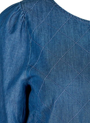Robe en jean en coton à manches 3/4, Blue, Packshot image number 2
