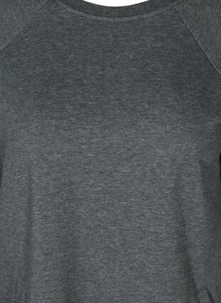 Gemêleerde sweatjurk met zakken, Dark Grey Melange, Packshot image number 2