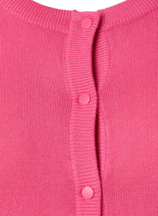 Cardigan côtelé avec fermeture à boutons, Hot Pink, Packshot image number 2
