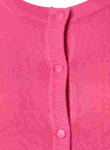 Geribd vest met knoopsluiting, Hot Pink, Packshot image number 2