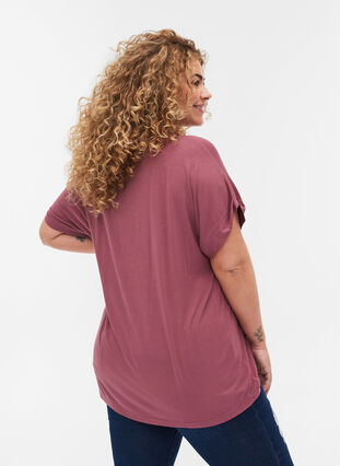 T-shirt van viscosemix met korte mouwen, Wild Ginger, Model image number 1