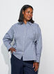 Chemise ample &agrave; carreaux avec ceinture &agrave; nouer, Bleu, Model image number 3