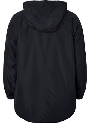 Veste courte avec capuche et bas réglable, Black, Packshot image number 1