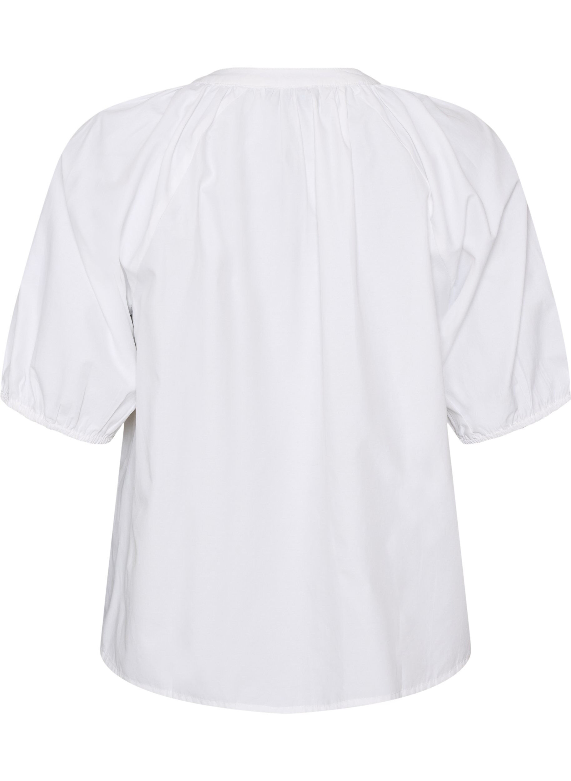 ZizziOverhemdblouse met knoopsluiting en strikceintuur, Wit, Packshot image number 1
