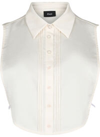 Faux-col de chemise ample avec boutons en perles
