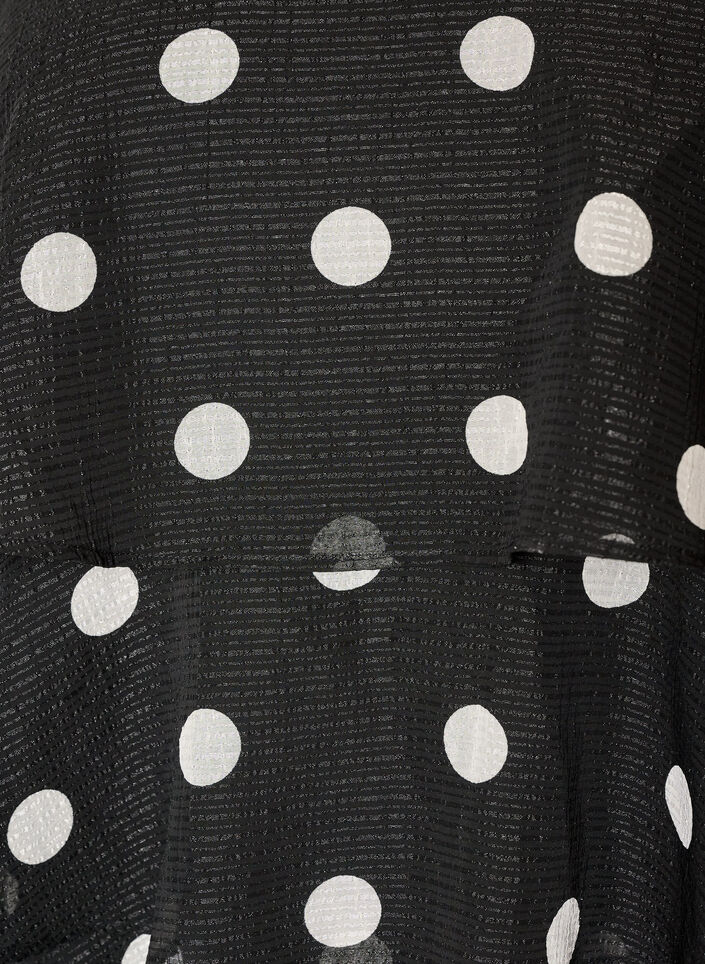 Top superpos&eacute; avec volants et fines bretelles, Noir, Packshot