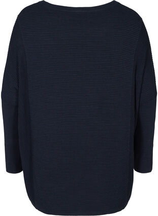 Blouse tricotée à manches longues et détail de fermeture éclair, Night Sky, Packshot image number 1