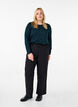 Gedessineerde blouse met lange mouwen, Groen, Model image number 1