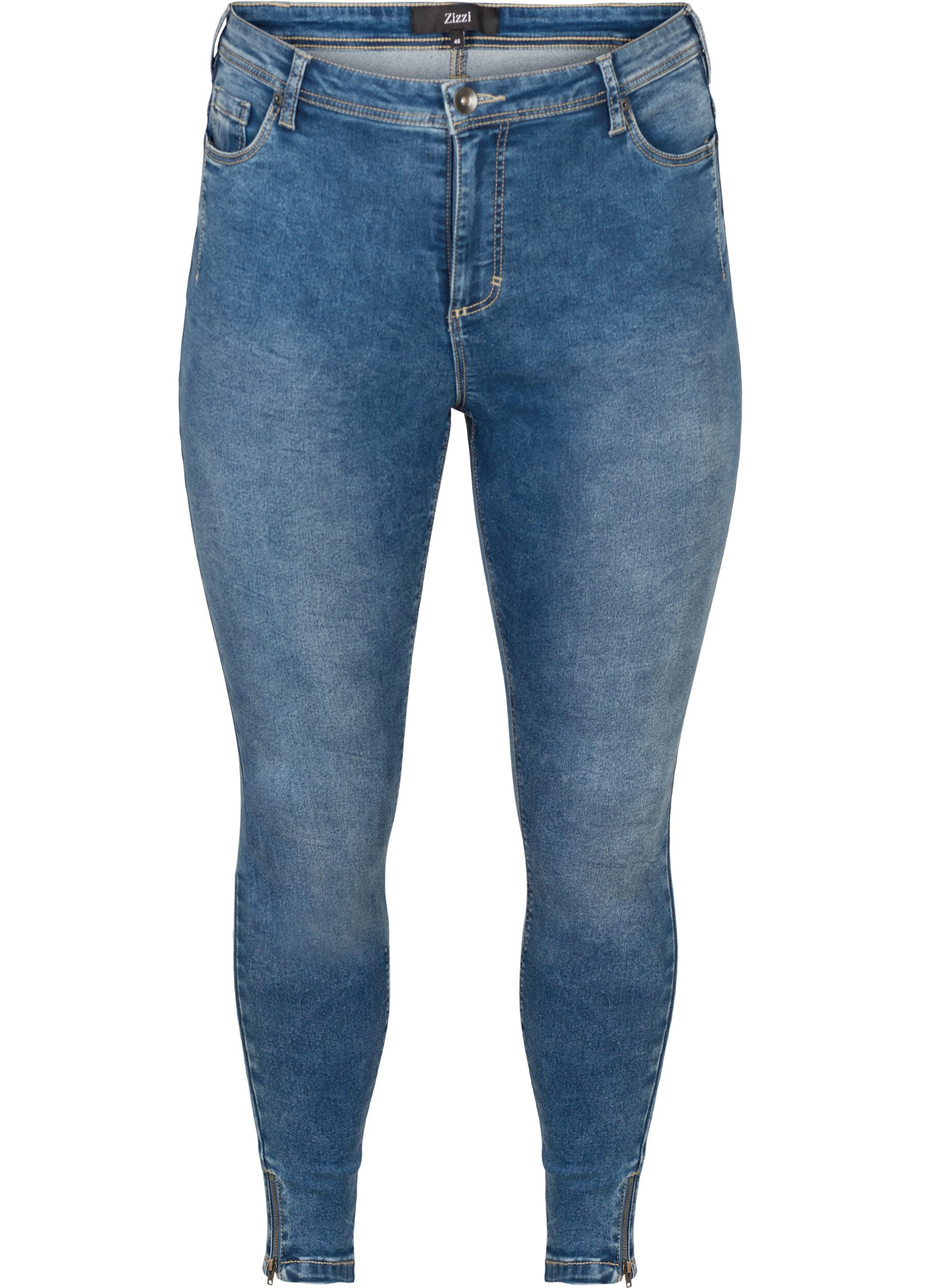 Cropped Amy jeans met rits