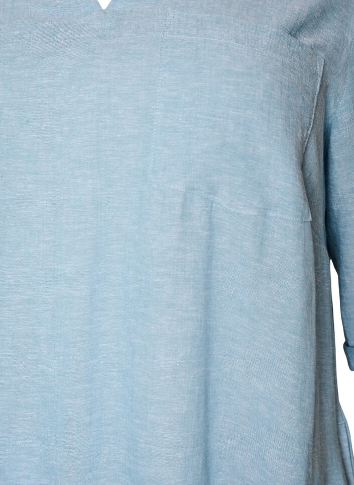 Tuniek van linnen en viscose met A-vorm, 2462, Packshot image number 2