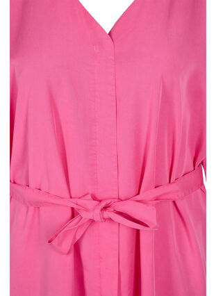 Robe à manches 3/4 avec une ceinture à nouer, Shocking Pink, Packshot image number 2