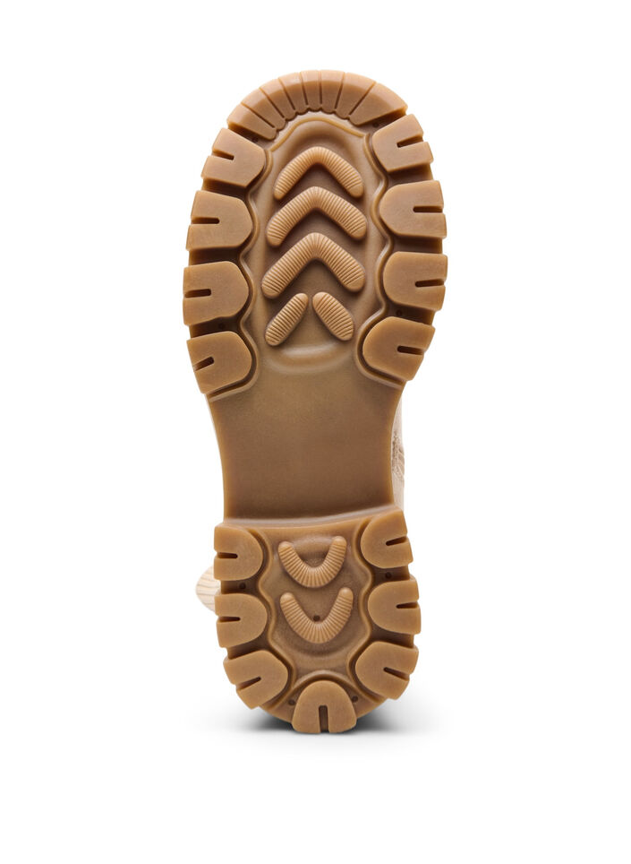 Bottines &agrave; semelle &eacute;paisse en su&eacute;dine, Beige, Packshot