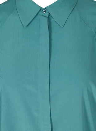 Viscose blouse met 3/4 pofmouwen, Sea Pine, Packshot image number 2