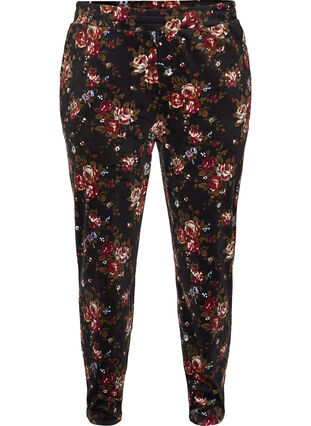 Pantalon imprimé avec poches, Flower AOP, Packshot image number 0