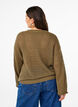 Gebreide blouse met gaatjespatroon, Dusky Green, Model image number 1