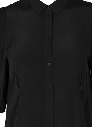 Robe chemise viscose, Black, Packshot image number 2