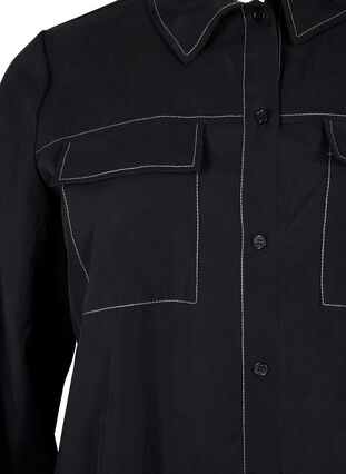 Shirt met contrasterende stiksels, Black, Packshot image number 2