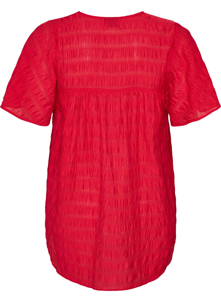 Tunique en lyocell avec manches papillon, Rouge, Packshot image number 1