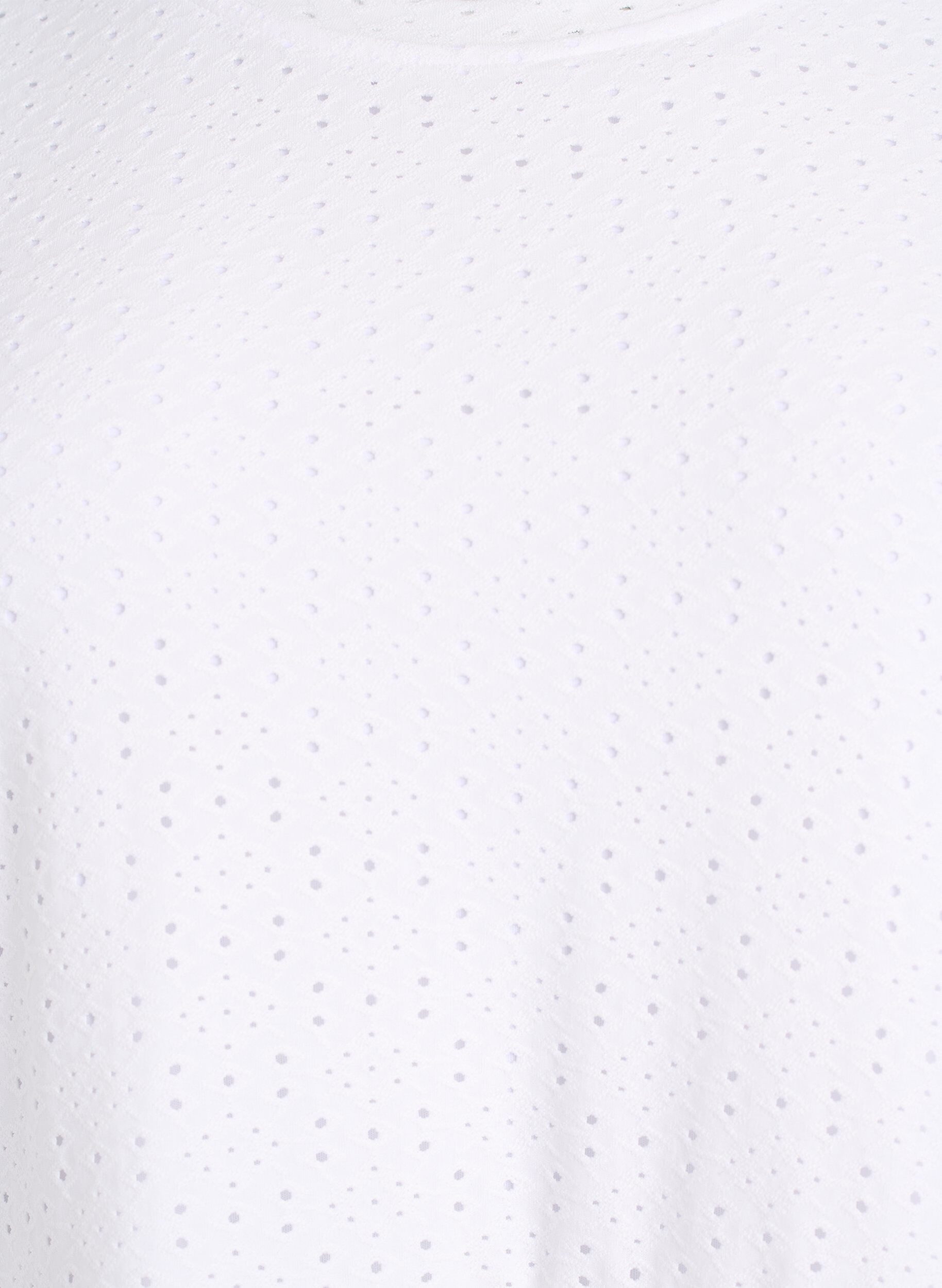 ZizziKorte jurk met kantpatroon en gelaagde rok, Wit, Packshot image number 2