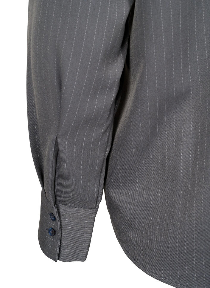  Chemise milleraies à col et poches de poitrine, Dark Shadow Pin St., Packshot image number 4