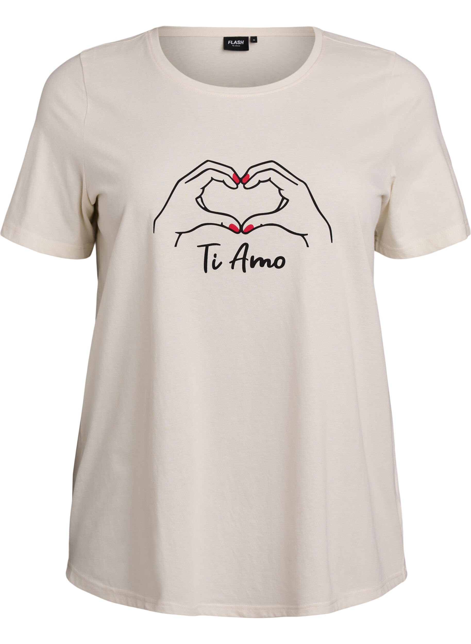 ZizziT-shirt imprim&eacute;, Blanc, Packshot image number 0